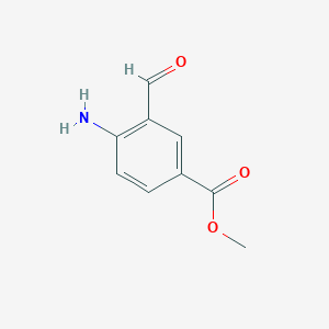 molecular formula C9H9NO3 B1421368 Methyl 4-amino-3-formylbenzoate CAS No. 841296-15-9
