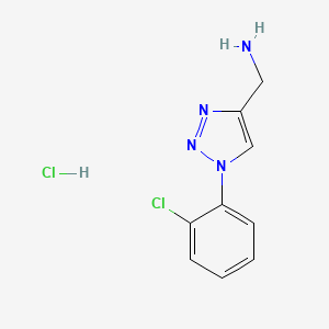 molecular formula C9H10Cl2N4 B1421371 [1-(2-chlorophenyl)-1H-1,2,3-triazol-4-yl]methanamine hydrochloride CAS No. 1221725-59-2