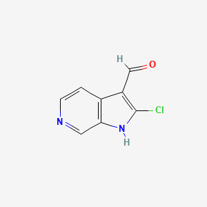 molecular formula C8H5ClN2O B1421379 2-chloro-1H-pyrrolo[2,3-c]pyridine-3-carbaldehyde CAS No. 847801-92-7