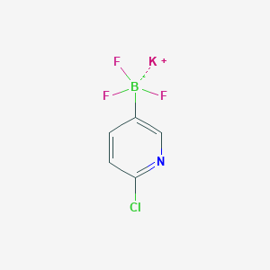 molecular formula C5H3BClF3KN B1421381 Potassium (6-chloropyridin-3-yl)trifluoroborate CAS No. 1235099-38-3