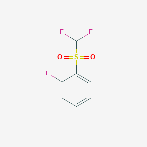 molecular formula C7H5F3O2S B1421384 1-Difluoromethanesulfonyl-2-fluorobenzene CAS No. 1228784-41-5
