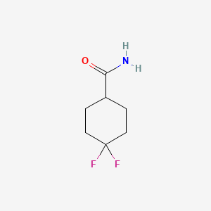 molecular formula C7H11F2NO B1421386 4,4-Difluorocyclohexanecarboxamide CAS No. 927209-98-1