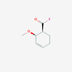molecular formula C8H11FO2 B142139 3-Cyclohexene-1-carbonyl fluoride, 2-methoxy-, (1S-cis)-(9CI) CAS No. 159415-28-8