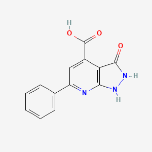 molecular formula C13H9N3O3 B1421390 3-氧代-6-苯基-1H,2H,3H-吡唑并[3,4-b]吡啶-4-羧酸 CAS No. 1221724-64-6