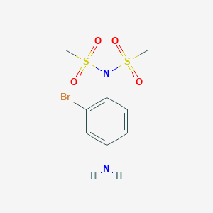 molecular formula C8H11BrN2O4S2 B1421391 N-(4-amino-2-bromophenyl)-N-methanesulfonylmethanesulfonamide CAS No. 1223716-80-0