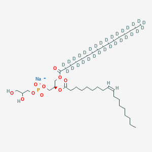 molecular formula C40H76NaO10P B1421392 Sodium 2,3-dihydroxypropyl (2R)-3-[(~2~H_31_)hexadecanoyloxy]-2-{[(9Z)-octadec-9-enoyl]oxy}propyl phosphate CAS No. 327178-87-0
