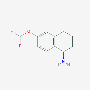 molecular formula C11H13F2NO B1421395 6-(Difluoromethoxy)-1,2,3,4-tetrahydronaphthalen-1-amine CAS No. 1221723-59-6