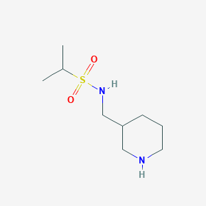 molecular formula C9H20N2O2S B1421396 N-(piperidin-3-ylmethyl)propane-2-sulfonamide CAS No. 1178327-07-5