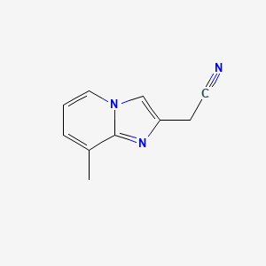 molecular formula C10H9N3 B1421404 2-{8-Methylimidazo[1,2-a]pyridin-2-yl}acetonitrile CAS No. 1216270-80-2