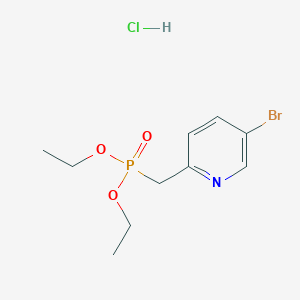 molecular formula C10H16BrClNO3P B1421409 二乙基[(5-溴吡啶-2-基)甲基]膦酸氢盐 CAS No. 1000400-92-9
