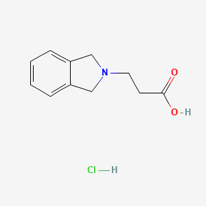 molecular formula C11H14ClNO2 B1421410 3-(1,3-Dihydro-2H-isoindol-2-yl)propanoic acid hydrochloride CAS No. 1255718-22-9