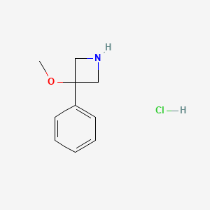 molecular formula C10H14ClNO B1421412 3-甲氧基-3-苯基氮杂环丁烷盐酸盐 CAS No. 1240528-45-3
