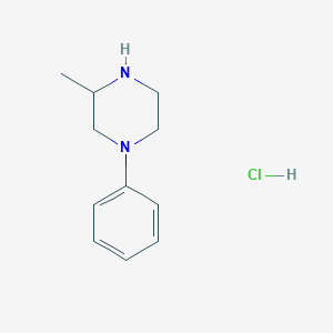 molecular formula C11H17ClN2 B1421415 3-Methyl-1-phenylpiperazine hydrochloride CAS No. 1255717-75-9