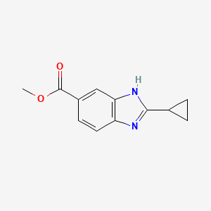 molecular formula C12H12N2O2 B1421416 methyl 2-cyclopropyl-1H-benzo[d]imidazole-5-carboxylate CAS No. 1244860-54-5