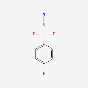 molecular formula C8H4F3N B1421417 2,2-二氟-2-(4-氟苯基)乙腈 CAS No. 1221725-43-4