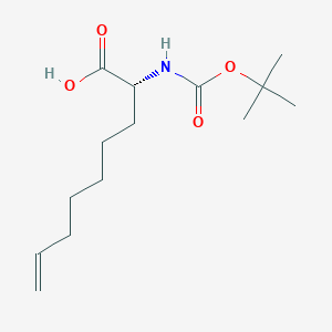molecular formula C14H25NO4 B1421420 8-Nonenoic acid, 2-[[(1,1-dimethylethoxy)carbonyl]amino]-, (2R)- CAS No. 881683-84-7