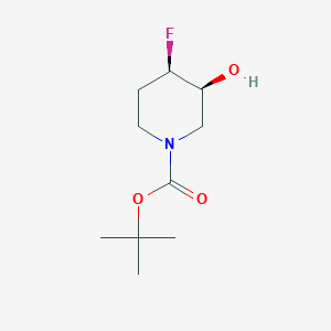 molecular formula C10H18FNO3 B1421421 cis-Tert-butyl 4-fluoro-3-hydroxypiperidine-1-carboxylate CAS No. 1174020-46-2