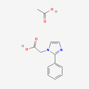 molecular formula C13H14N2O4 B1421423 (2-Phenyl-1H-imidazol-1-yl)acetic acid acetate CAS No. 1255717-21-5