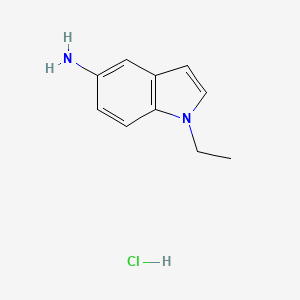 molecular formula C10H13ClN2 B1421428 1-ethyl-1H-indol-5-amine hydrochloride CAS No. 1223638-10-5