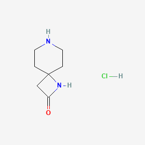 molecular formula C7H13ClN2O B1421433 1,7-Diazaspiro[3.5]nonan-2-one hydrochloride CAS No. 1235441-38-9