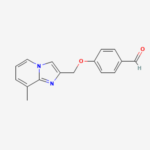 molecular formula C16H14N2O2 B1421434 4-({8-Methylimidazo[1,2-a]pyridin-2-yl}methoxy)benzaldehyde CAS No. 1235441-31-2