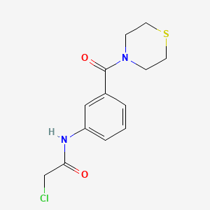 molecular formula C13H15ClN2O2S B1421441 2-chloro-N-[3-(thiomorpholine-4-carbonyl)phenyl]acetamide CAS No. 1221724-55-5