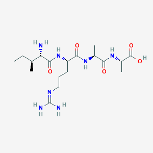 molecular formula C18H35N7O5 B14214423 L-Isoleucyl-N~5~-(diaminomethylidene)-L-ornithyl-L-alanyl-L-alanine CAS No. 798540-99-5