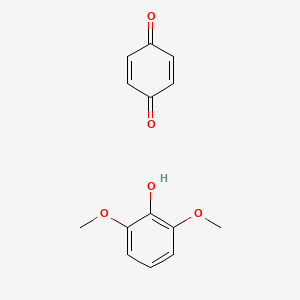 molecular formula C14H14O5 B14214472 Cyclohexa-2,5-diene-1,4-dione;2,6-dimethoxyphenol CAS No. 830319-99-8