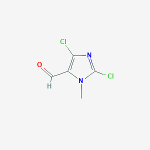 molecular formula C5H4Cl2N2O B1421458 2,4-dichloro-1-methyl-1H-imidazole-5-carbaldehyde CAS No. 1240526-82-2
