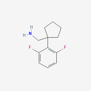 molecular formula C12H15F2N B1421459 [1-(2,6-Difluorophenyl)cyclopentyl]methanamine CAS No. 1235439-03-8