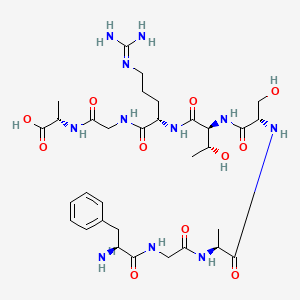 molecular formula C32H51N11O11 B14214592 L-Phenylalanylglycyl-L-alanyl-L-seryl-L-threonyl-N~5~-(diaminomethylidene)-L-ornithylglycyl-L-alanine CAS No. 827032-50-8