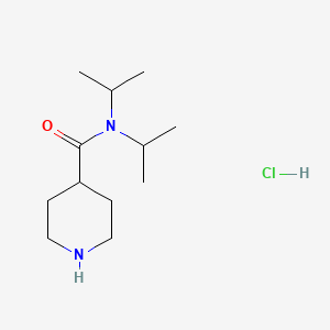 molecular formula C12H25ClN2O B1421460 N,N-bis(propan-2-yl)piperidine-4-carboxamide hydrochloride CAS No. 108992-66-1
