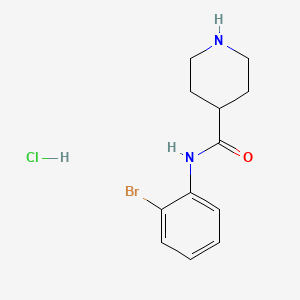 molecular formula C12H16BrClN2O B1421462 N-(2-溴苯基)哌啶-4-甲酰胺盐酸盐 CAS No. 1240526-88-8
