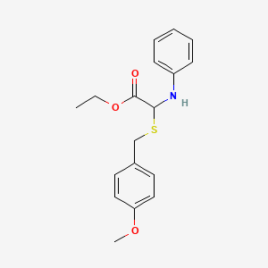 molecular formula C18H21NO3S B14214637 Acetic acid, [[(4-methoxyphenyl)methyl]thio](phenylamino)-, ethyl ester CAS No. 828257-77-8