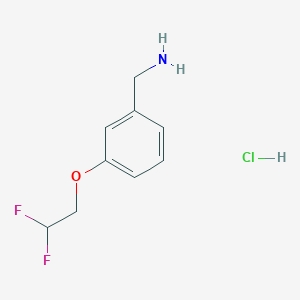 molecular formula C9H12ClF2NO B1421464 [3-(2,2-二氟乙氧基)苯基]甲胺盐酸盐 CAS No. 1240526-16-2