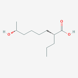 molecular formula C11H22O3 B14214642 (2R,7R)-7-hydroxy-2-propyloctanoic acid CAS No. 824961-08-2