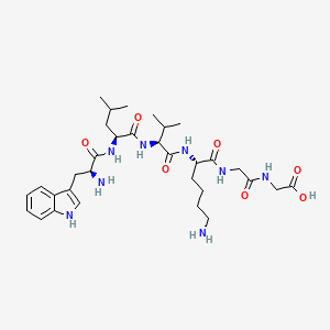 molecular formula C32H50N8O7 B14214658 L-Tryptophyl-L-leucyl-L-valyl-L-lysylglycylglycine CAS No. 820977-70-6
