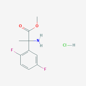 molecular formula C10H12ClF2NO2 B1421466 盐酸甲基 2-氨基-2-(2,5-二氟苯基)丙酸酯 CAS No. 1240528-51-1