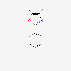molecular formula C15H19NO B14214662 Oxazole, 2-[4-(1,1-dimethylethyl)phenyl]-4,5-dimethyl- CAS No. 832076-71-8