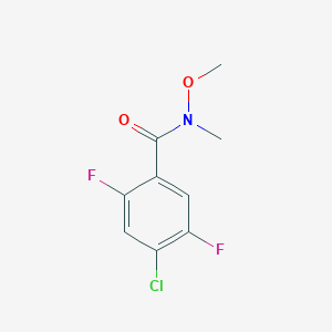 molecular formula C9H8ClF2NO2 B14214670 Benzamide, 4-chloro-2,5-difluoro-N-methoxy-N-methyl- CAS No. 821808-42-8