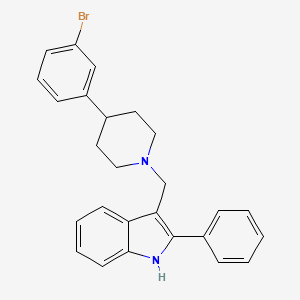 molecular formula C26H25BrN2 B14214680 1H-Indole, 3-[[4-(3-bromophenyl)-1-piperidinyl]methyl]-2-phenyl- CAS No. 827015-74-7
