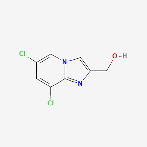 molecular formula C8H6Cl2N2O B1421470 {6,8-二氯咪唑并[1,2-a]吡啶-2-基}甲醇 CAS No. 1235441-30-1