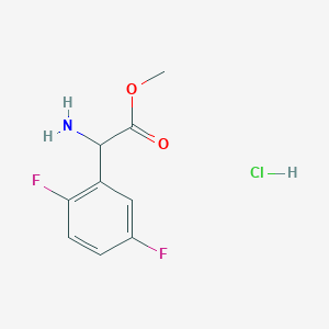 molecular formula C9H10ClF2NO2 B1421473 Methyl 2-amino-2-(2,5-difluorophenyl)acetate hydrochloride CAS No. 1251923-42-8
