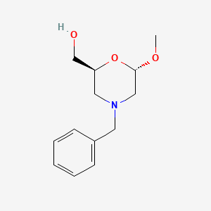 molecular formula C13H19NO3 B14214736 [(2S,6S)-4-benzyl-6-methoxymorpholin-2-yl]methanol CAS No. 824411-82-7