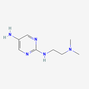 molecular formula C8H15N5 B1421474 2-N-[2-(dimethylamino)ethyl]pyrimidine-2,5-diamine CAS No. 1240527-96-1
