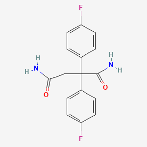 molecular formula C16H14F2N2O2 B14214760 Butanediamide, 2,2-bis(4-fluorophenyl)- CAS No. 824933-00-8