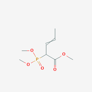 molecular formula C8H15O5P B14214766 Methyl 2-(dimethoxyphosphoryl)pent-3-enoate CAS No. 820233-38-3