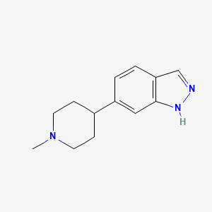 molecular formula C13H17N3 B1421477 6-(1-METHYL-PIPERIDIN-4-YL)-1H-INDAZOLE CAS No. 885272-33-3