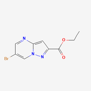 molecular formula C9H8BrN3O2 B1421478 Ethyl 6-bromopyrazolo[1,5-A]pyrimidine-2-carboxylate CAS No. 1005209-42-6