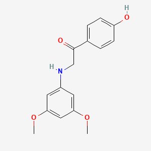 molecular formula C16H17NO4 B14214781 Ethanone, 2-[(3,5-dimethoxyphenyl)amino]-1-(4-hydroxyphenyl)- CAS No. 827024-96-4